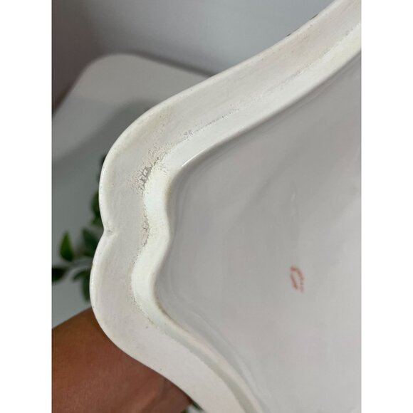 Antique H&C Limoges France Porcelain Covered Vegetable Tureen Dish Floral Design - Picture 14 of 16